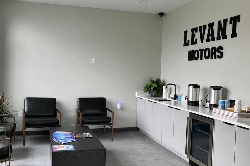 The customer lounge and refreshment area